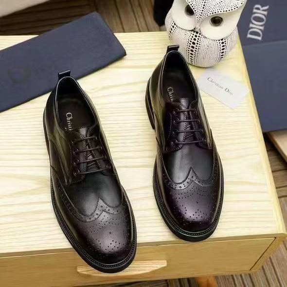 Oxblood wingtip leather brogues — Marks Clothing Store